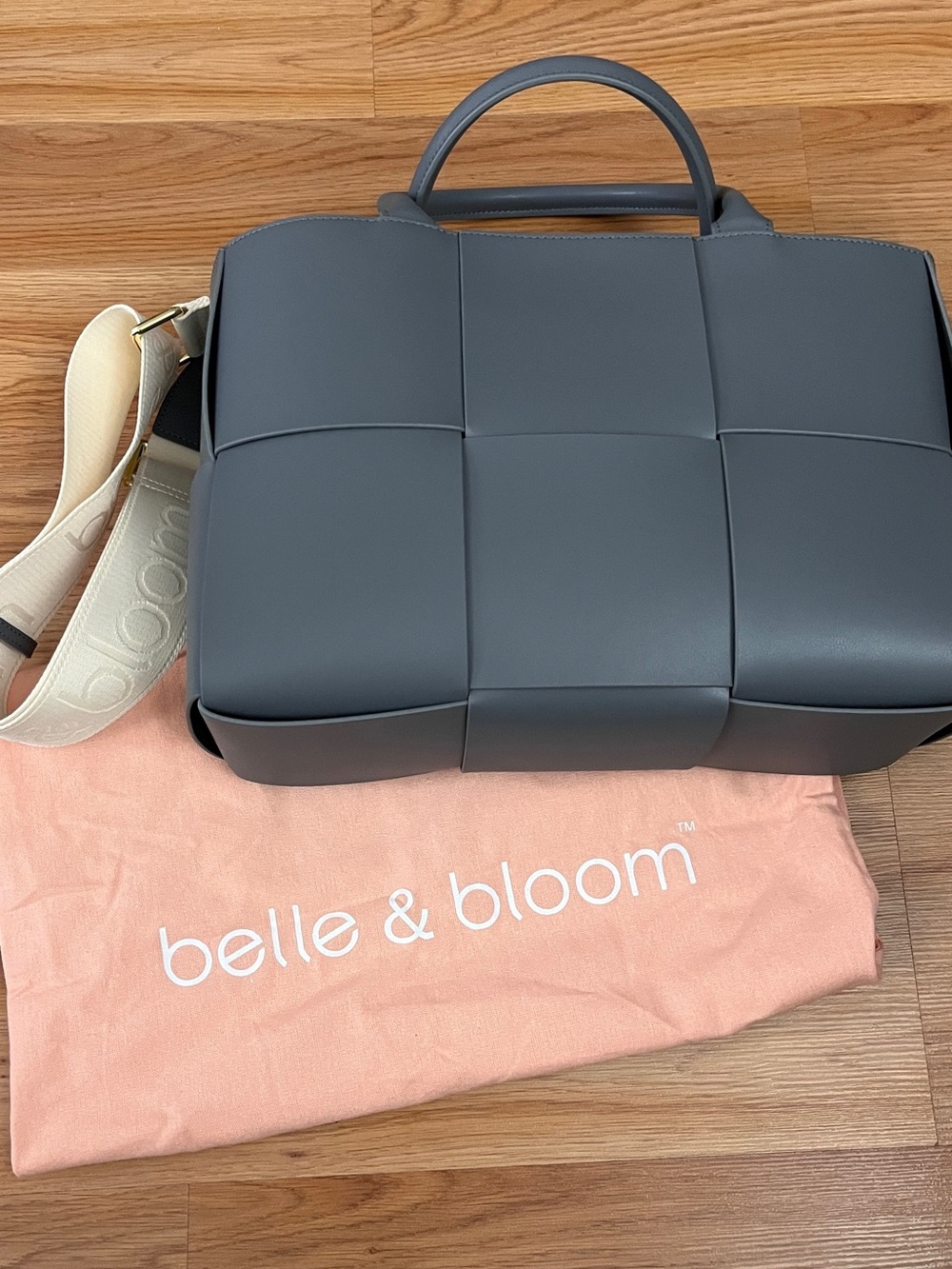 Belle & Bloom Long Way Home Woven Tote - Grey